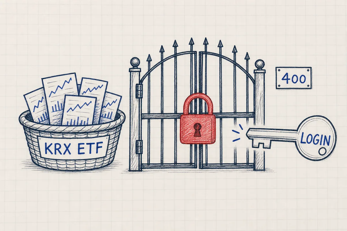 KR ETF 구성종목 수집과 인증·기준일 관리