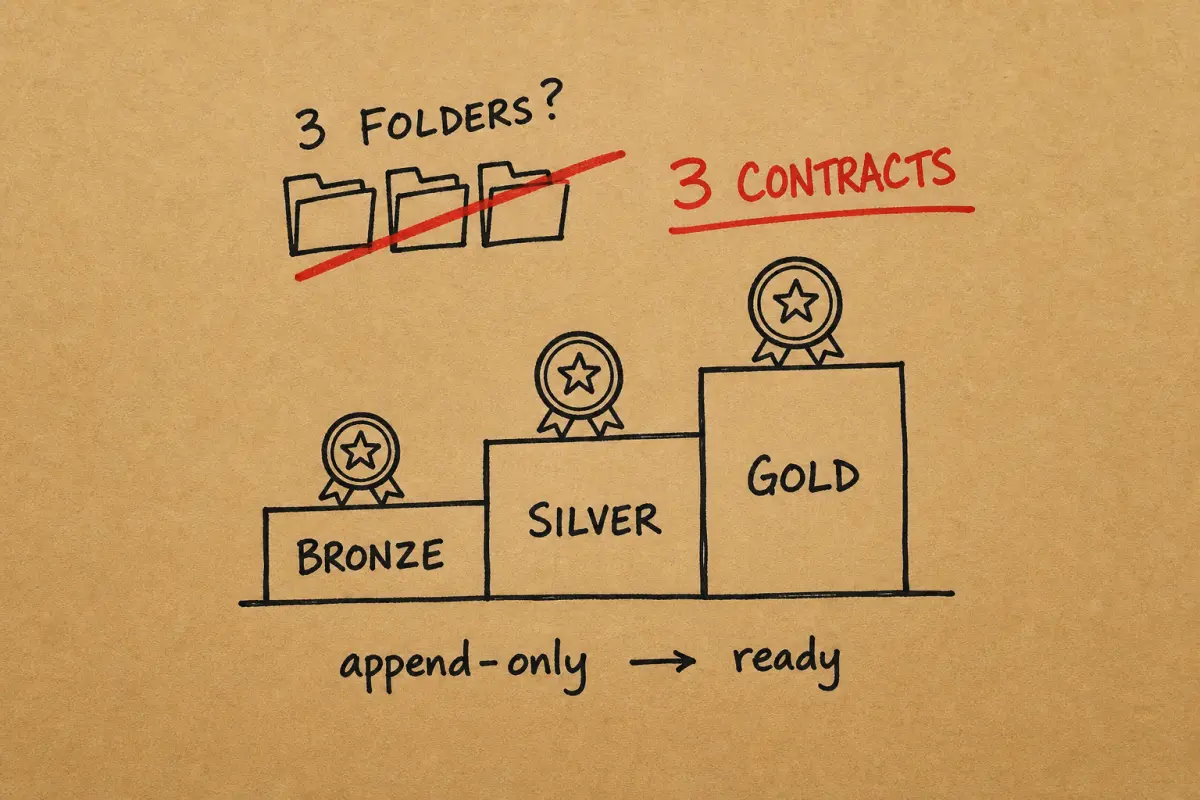 메달리온 아키텍처의 Bronze·Silver·Gold 역할